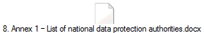 8. Annex 1 – List of national data protection authorities.docx